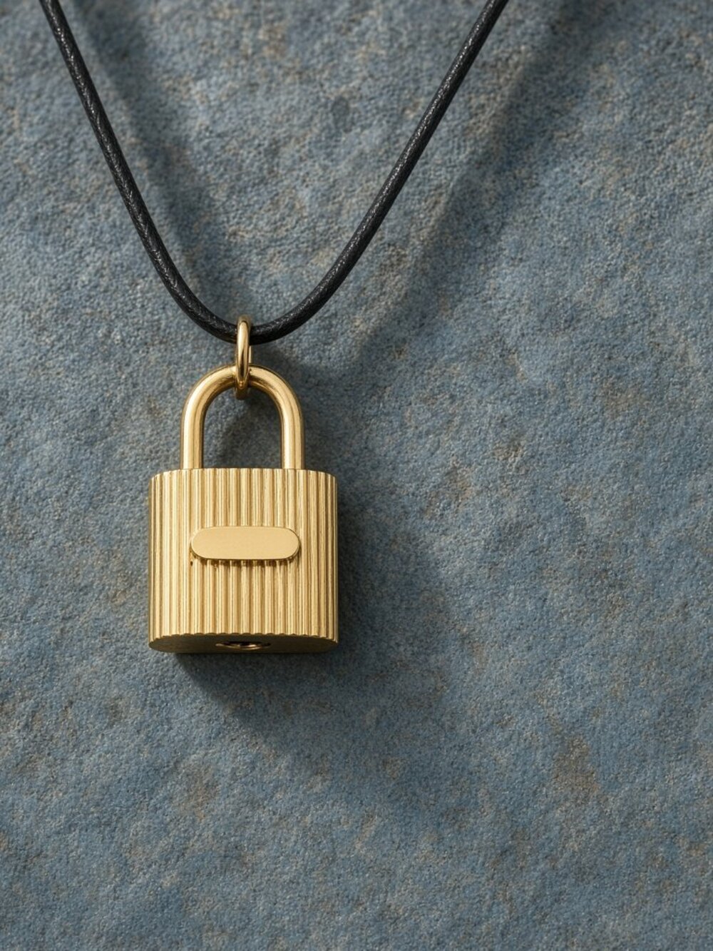 Lock Up Some Style Heavy Gold-Tone Hush Statement Pendant DIY Jewelry Supply 12g